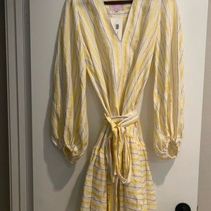 Michele farmer yellow linen dress